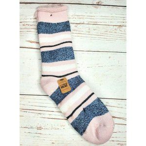 Xtreme Heat Plush Nonslip Pink Blue Black Women Socks